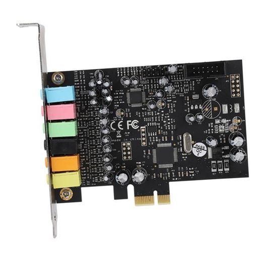Carte Son PCIe 5.1 Canaux Frefgikty - Puce CMI8738, Compatible Windows 7/XP, 24-bit/48kHz
