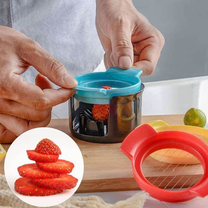 Coupe-œuf 3 En 1 Acier Inoxydable - Pour œufs Durs, Kiwis, Fraises, Mozzarella - 7