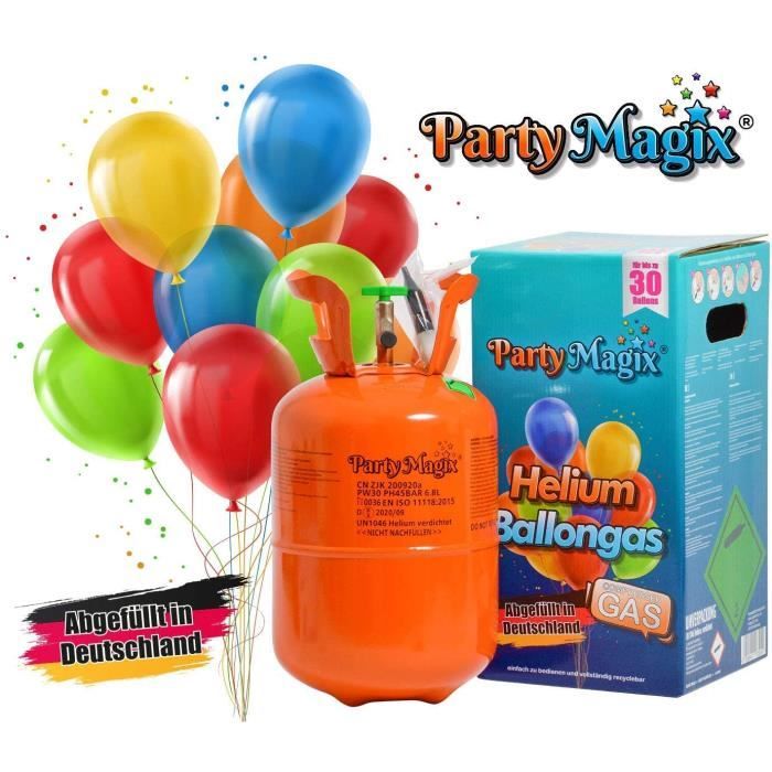 Bouteille de gaz d'hélium Premium pour 30 ballons - Bouteille d'hélium -  Bouteille de gaz pour ballons - Pour anniversaire, fê[1718]