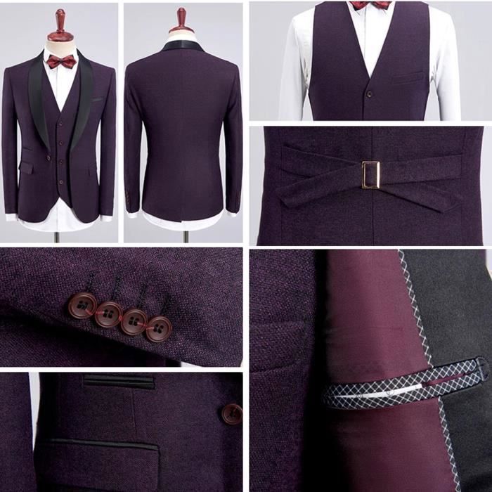 Costume Homme 3 Pièces - XH524 - Grande Taille - Slim Fit - BeigeA Beige - Prêt-à-Porter