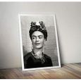 Poster Affiche Frida Kahlo BW Wall Art 1264-3