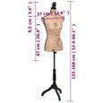 Buste de couture mannequin torse femme fibre de verre motif talons hau - Décoshop26