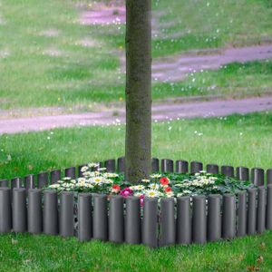 Lot De 4 X 1.2m Bordures Vertes - Caoutchouc -Parfaites Pour Pelouse