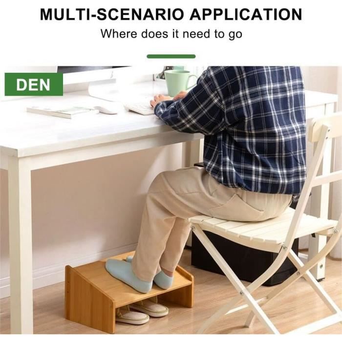 Repose-Pieds Réglable En Hauteur Et Angle - Antidérapant Pour