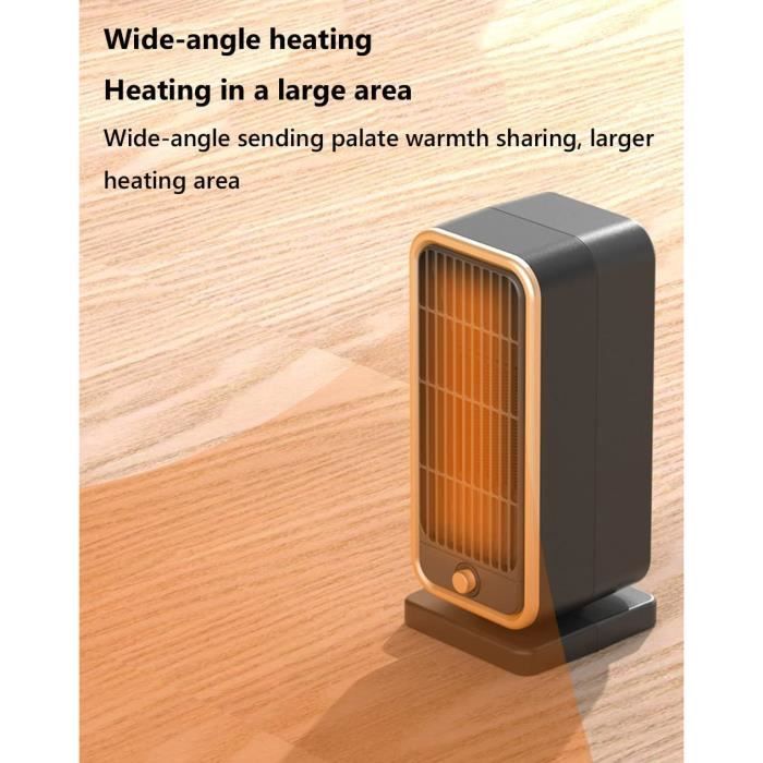 500W/1000W Mini radiateur électrique portable bureau PTC chauffage