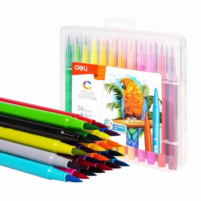 Assortiment de feutres peinture acrylique Plus Color - Pointe 1-2 mm - 18  pcs - Crayons et accessoires de traçage - Achat & prix