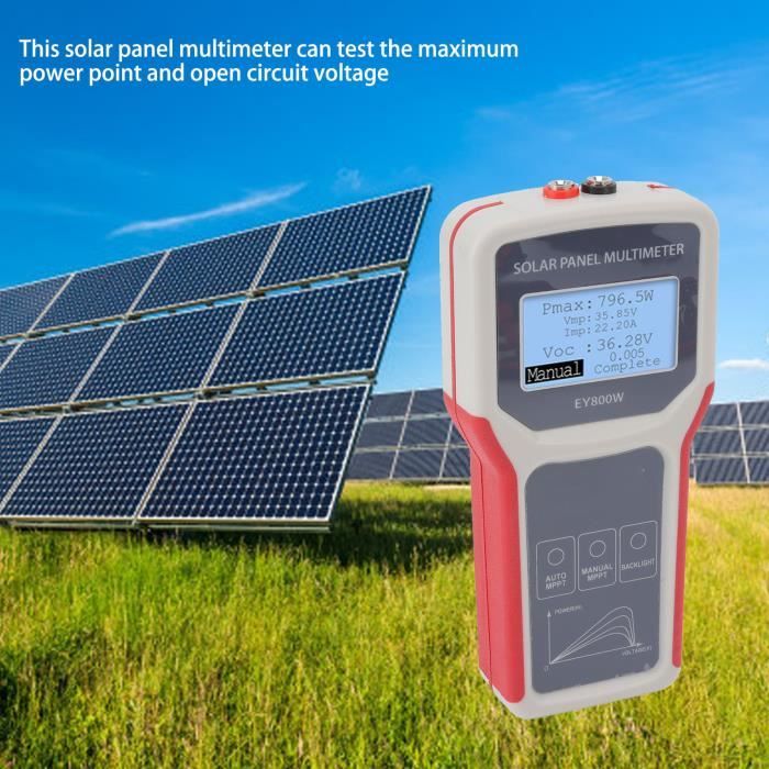 keenso testeur MPPT de panneau solaire Testeur de panneau solaire  Multimètre de panneau solaire MPPT LCD multifonctionnel pour