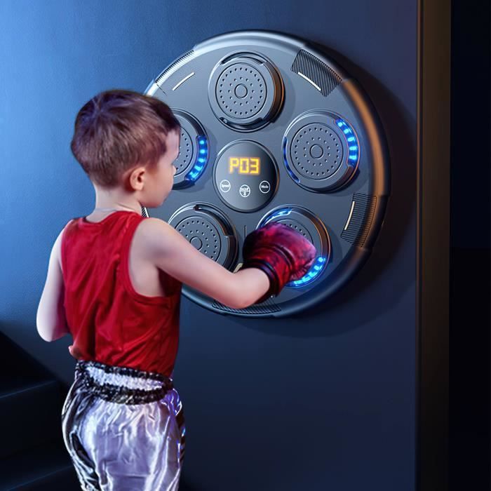 Music boxing machine Machine de boxe murale de 40cm tampons de frappe pour  équipement de boxe musicale intelligente 5 lumière-jaune - Cdiscount Sport