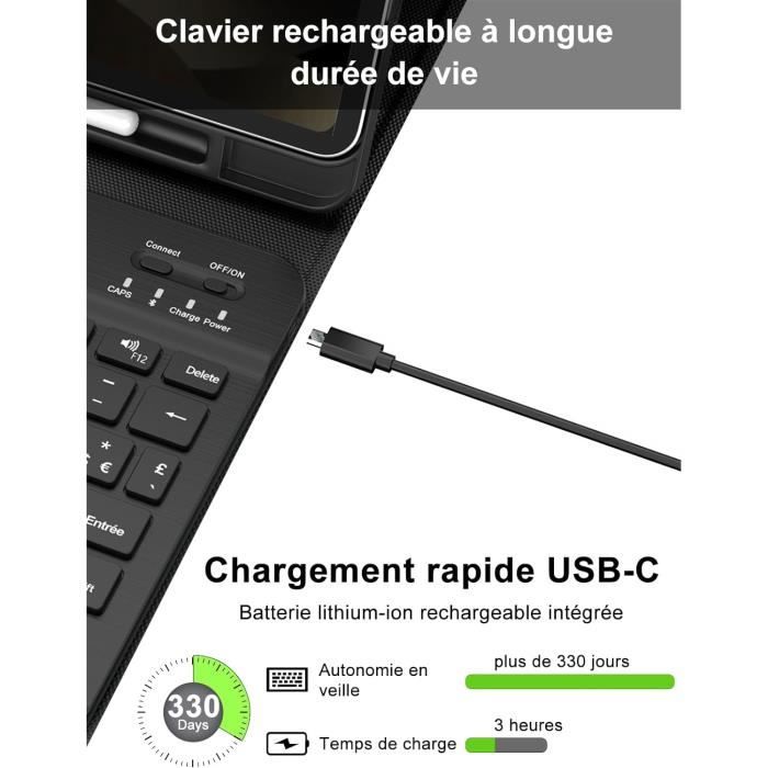 Juste de clavier amovible pour iPad Air 11 13 Inch 2024 M2
