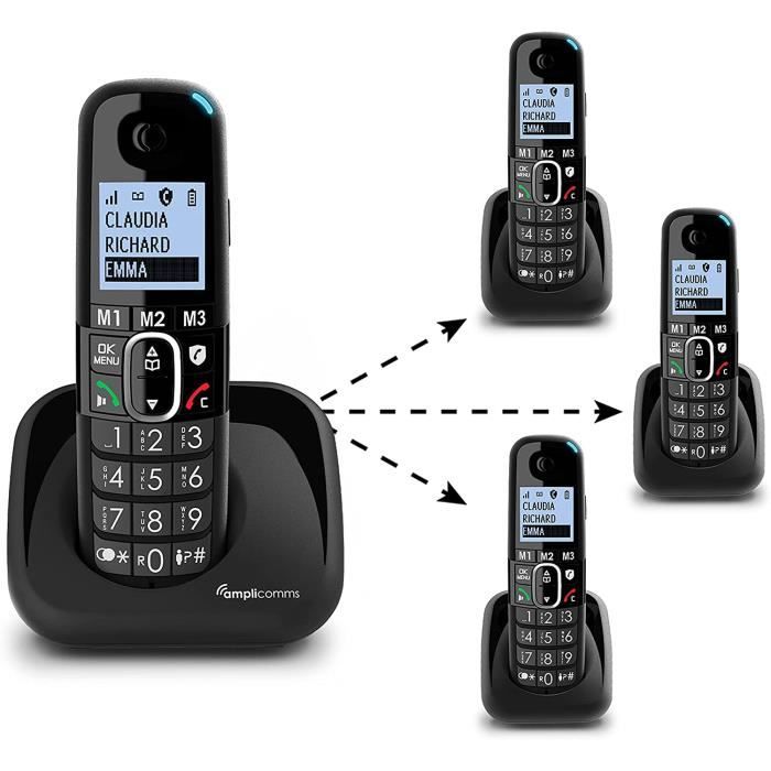 Téléphones Sans Fil AMPLICOMMS BigTel 1502