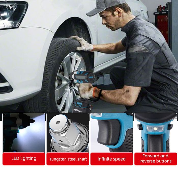 CONENTOOL 420N.m clé à chocs électrique sans brosse tournevis outil