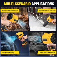 Souffleur à Feuilles Sans Fil 21 V Avec Batterie 4,0 Ah 3000 W, 2 Modes