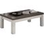 Table Basse Rectangulaire Design 127 Cm Blanc Et Gris Laque