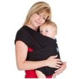 Echarpe de portage Wrap Noir - L'écharpe de Portage Wrap tient solidement bébé contre le parent. Elle est spécialeme…-0