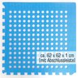 Tapis de sol de piscine EVA - EYEPOWER - 62x62cm - Bleu - Protection de plancher - Non-Slip-0