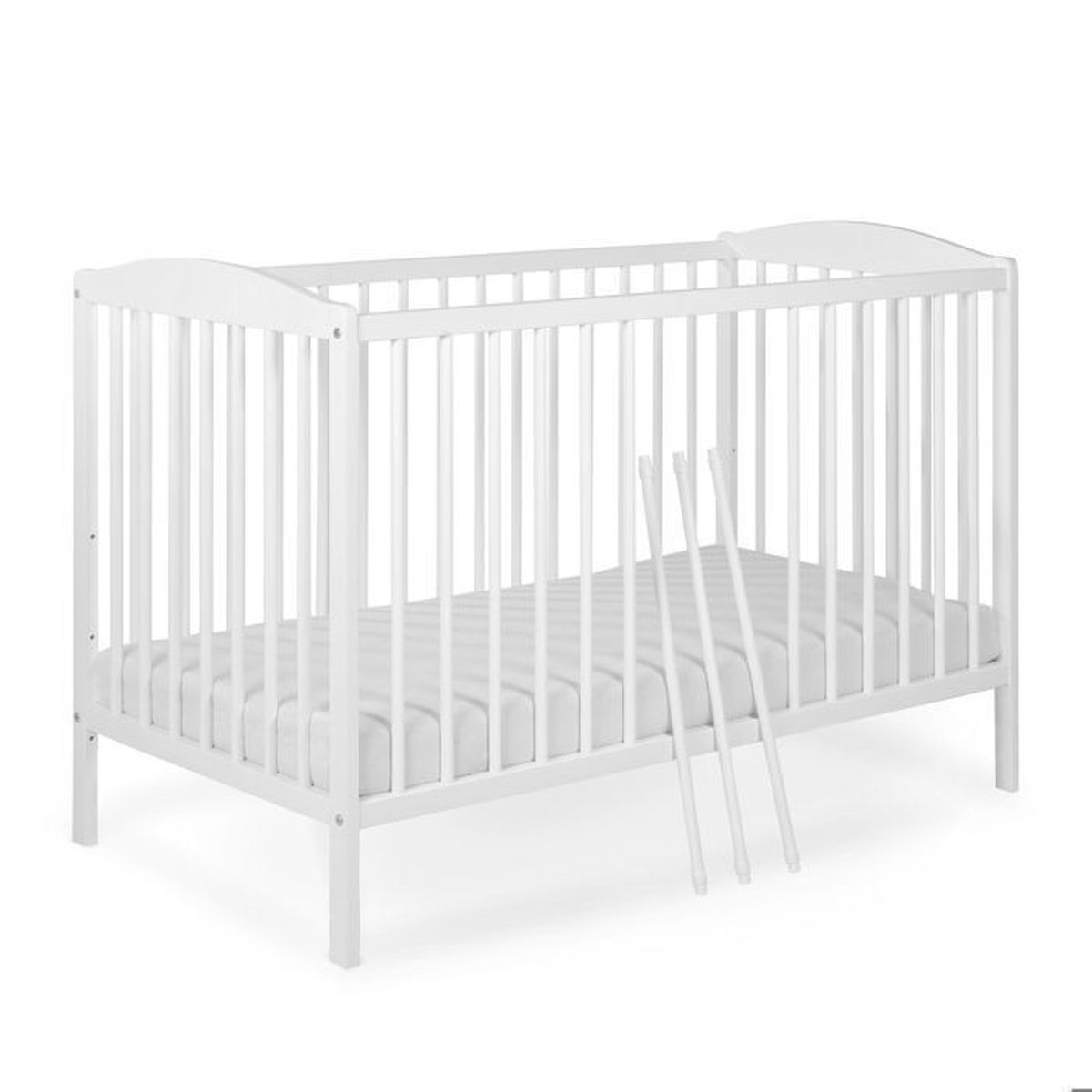 Version Avec Tiroir Avec Matelas Et Drap Lit Pour Bebe A Barreaux Evolutif Tomi 21 Blanc Mobilier Lits Cages