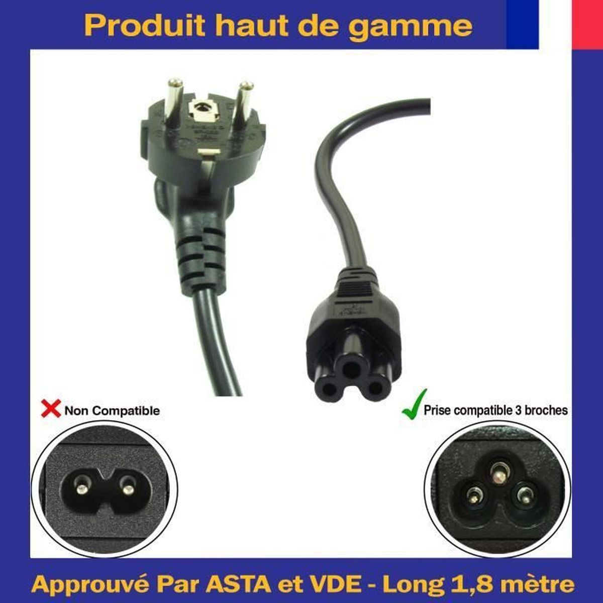 Cable Alimentation Pc Portable Hp Achat Vente Pas Cher