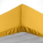 DOUCEUR D'INTERIEUR Drap housse 140x190 cm - Bonnet 30 cm - 100% coton - Jaune