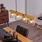 Suspension - HOFSTEIN - Camotes - Bois et métal - Vintage - 4 ampoules E14 max. 28W
