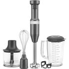 KITCHEN AID 5KHBV83EDG - Mixeur plongeant compact avec fil 180W - Axe mélangeur amovible avec lame en acier inoxydable - Gris mat