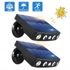 TAOFEDO Lampes solaires d'extérieur Lot de 2 avec détecteur de mouvement et 3 modes Pour Jardin, Garage, Patio Noir