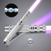 Lot de 2 sabres laser 77,8 cm avec effet sonore RVB 7 couleurs interchangeables sabre laser FX rechargeable