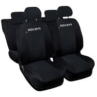 Lupex Shop Housses de siège auto compatibles pour Ibiza Noir Noir