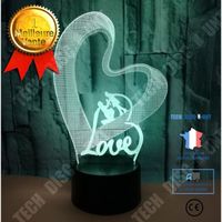 TD® Petite lampe de table à l'ambiance visuelle créative 3D de la Saint-Valentin Neuf 163