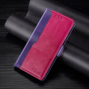 COQUE - BUMPER Violet-Coque de téléphone à rabat en cuir, couleur
