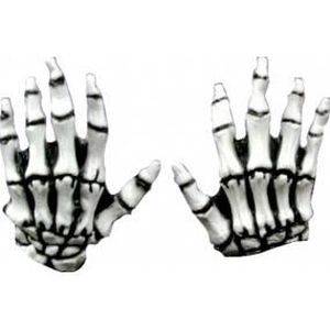 MELOP Gants demi-doigts unisexes avec motif squelette qui brillent dans le noir Halloween