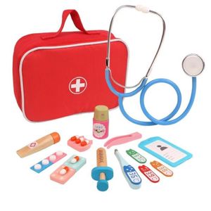 DOCTEUR - VÉTÉRINAIRE Doctor Toys A - Kit médical de Simulation pour bébé, sac médical rouge pour dentiste et infirmière, jeu de Si