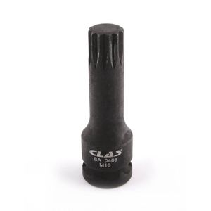 Embout M12 XZN 12 Pans Sur Douille Carrée 1/2 - Acier S2 Haute Qualité Forsage, 55mm, Neuf France
