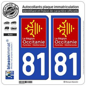 Autocollant Blason Occitanie - Vinyle 9x8 Cm - Pour Voiture, Casque, Caravane - Résistant Lavage