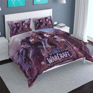 HOUSSE DE COUETTE ET TAIES STY-637 Parure de lit 3d World of Warcraft, ensemble de literie, housse de , avec taie d'oreiller, dessin an Taille:220x240cmx1