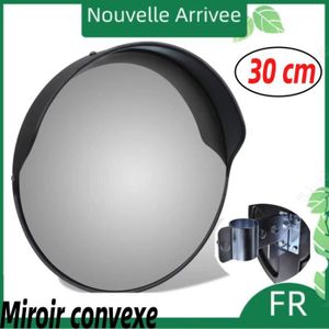 VIDAXL Miroir de trafic convexe d'exterieur Plastique PC Noir 30