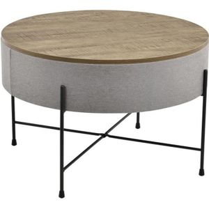 Table Basse Ronde Noir Et Bois Achat Vente Pas Cher
