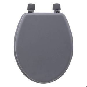 Abattant de Toilette en Bois compress/é HDF Galets Gris Siege WC Standard Universel Arvix