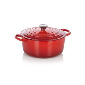 Cocotte Ronde Invicta 32 Cm - Fonte émaillée Grise, 8,8L, NEUVE