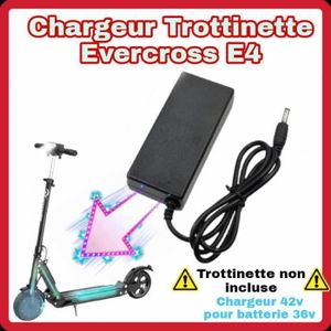 CHARGEUR DE BATTERIE Xingfu-Chargeur 42v Evercross E4 pour trottinette électrique Evercross 36v chargeur 42v pour batterie 36v
