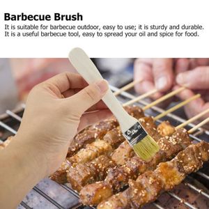USTENSILE Brosse à barbecue en bois VGEBY - 2 pièces - poils de sanglier - légère et portable