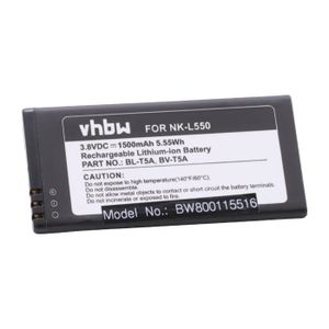 Batterie téléphone vhbw Li-Ion batterie 1500mAh (3.8V) pour téléphone