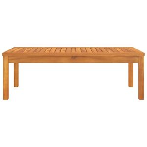 TABLE BASSE Table basse - VINGVO - Bois d'acacia massif - Résistance aux intempéries - 100x50x33 cm