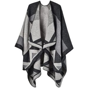 PONCHO XJYDNCG Poncho Châle Rétro Ouvert Femme - Plaid Im