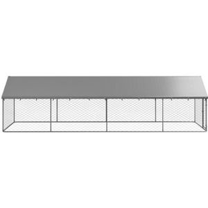 ENCLOS - CHENIL FHE - Niches | enclos pour chiens - Chenil extérieur avec toit pour chiens 600x200x150 cm - DX0052