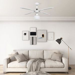 VENTILATEUR DE PLAFOND LIZ Ventilateur de plafond avec lampe 106 cm Blanc
