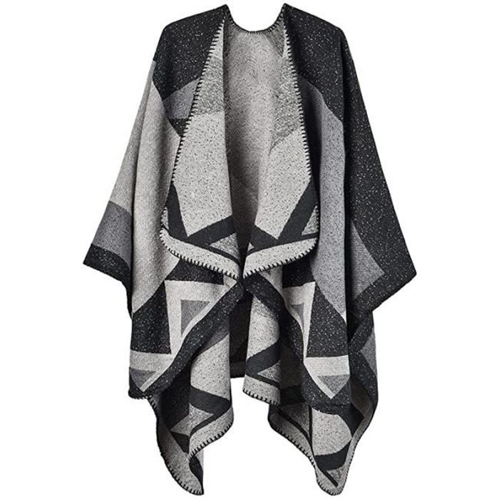 Gilet discount poncho femme