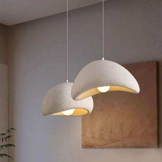 Suspension Luminaire Design Métal - Ø23x12cm (Modèle C) - Abat-jour Moderne, Douille E27 - Pour Cuisine, Salon, Chambre - Couleur Rose