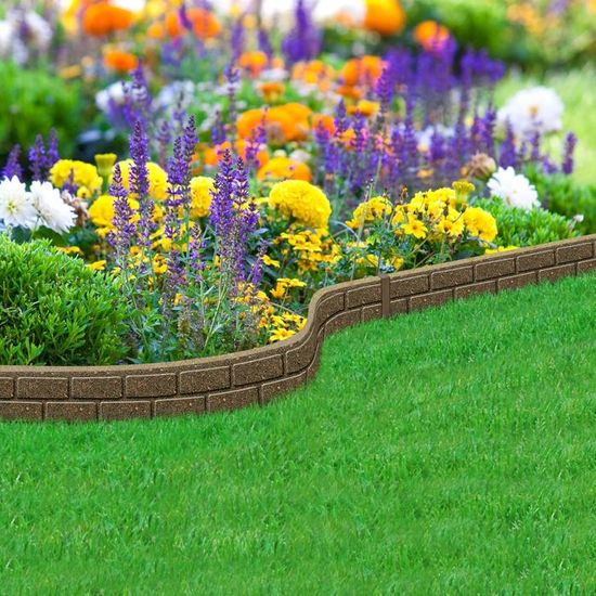 Nicoman Leaf Garden - Piastrelle in gomma riciclata, resistenti e resistenti, per esterni, diametro 46 cm, set da 4