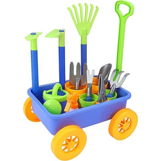 9 Pcs/ensemble Outils de Jardinage pour Enfants Gants Sac Arrosoir Bouteille de Pulvérisation Tablier Outils de Jardinage Pelle Bêche Râteau Kit de Jardinage
