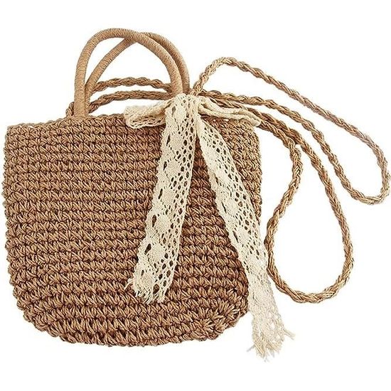 Pochette paille femme best sale